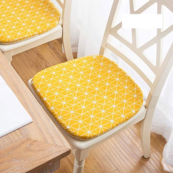Lot de 4 coussins de chaise Peacewish jaunes pour chaises de cuisine rembourrés antidérapants confortables pour salle à manger