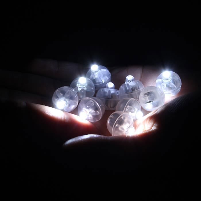 100 pcs led - Aueq - lampe balloon blanc pour décoration lanterne papier soirée mariage