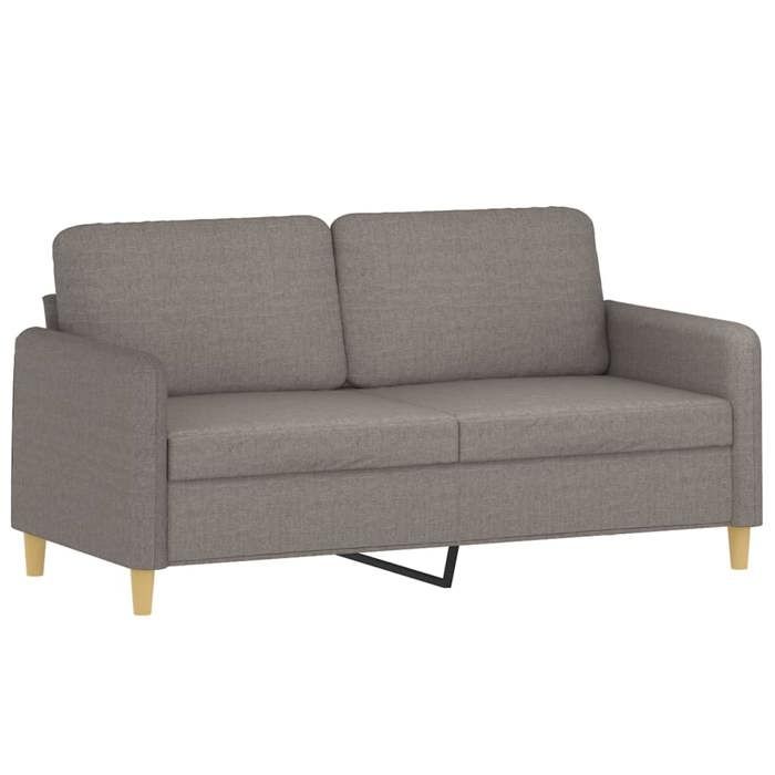 NOUVEAU Sofa de salon/bureau - Large Canapé - 2 places - pour 2 personnes - Taupe 140cm Tissu77741
