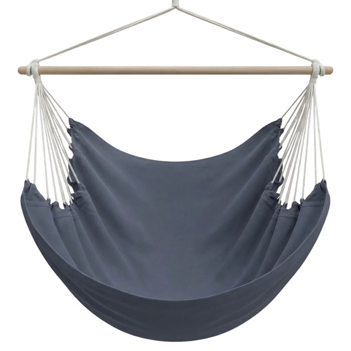 Si ge Suspendu XXL En Toile Hamac Jusqu 150 Kg 185 X 130 Cm Gris si-ge-suspendu-xxl-en-toile-hamac-jusqu-150-kg-185-x-130-cm-gris