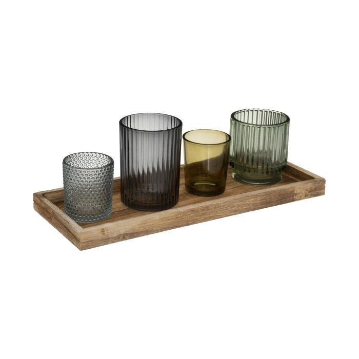 Atmosphera Set De 3 Soliflores Lour En Verre - H11 Cm, Décoration Élégante