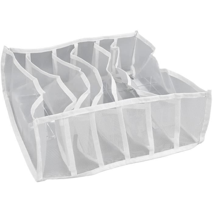 Lot De 7 Boîtes Rangement Non-tissé – Organisateur Tiroir Pliable, Pour Sous-vêtements, Chaussettes, Gris