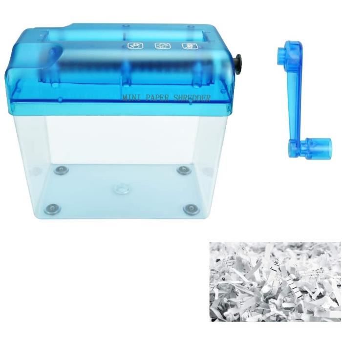 Broyeur Papier A6 Xzeemo Destructeur De Papier Manuel Mini - Déchiqueteuse Portable A6 Dechiqueteuse Papier Manuel