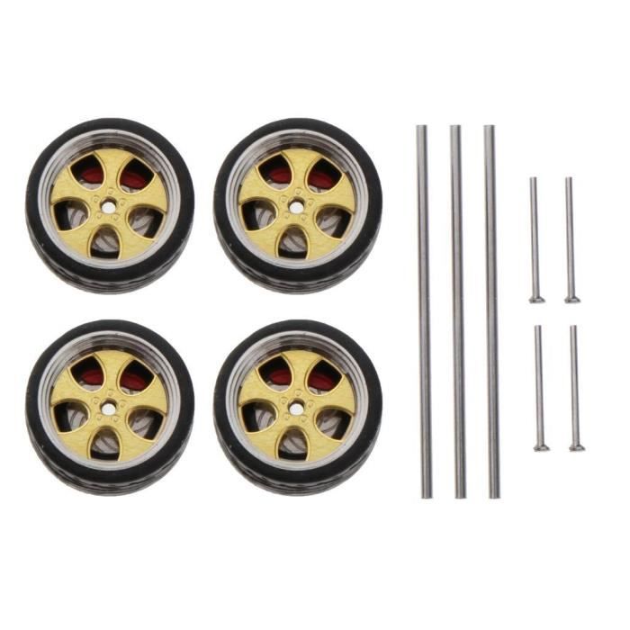 Jeu De Roues Métalliques Pour Voitures Miniatures 1/64 - Accessoires Modélisme - Neuf - Sans Marque