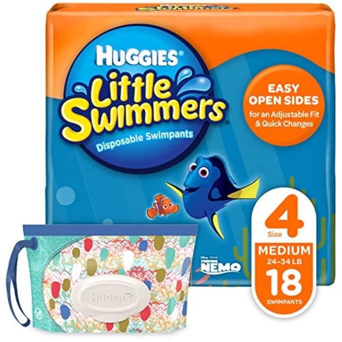Kit Bain Bebe Isv8m Couches De Bain Jetables Pour Petits Nageurs Maillots De Bain Taille 4 24 34 Livres 18 Unites Avec Lingett Noir Cdiscount Pret A Porter