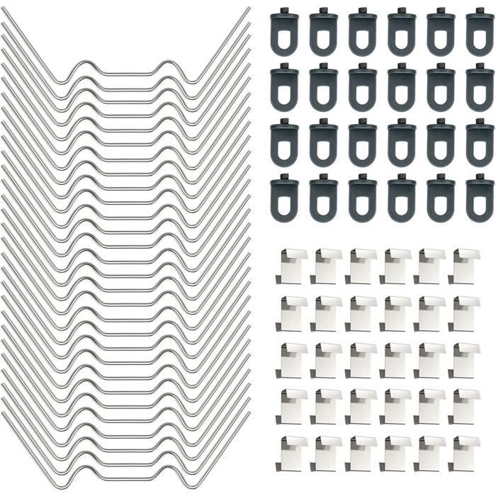 Clips De Fixation Pour Vitre De Serre En Acier Inox 304 - Lot De 25 (Type Z)