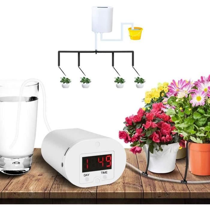 Kit D'irrigation Goutte à Goutte Automatique Avec Minuterie - Pour Plantes En Pot, Balcon, Jardin - Pompe USB Rechargeable
