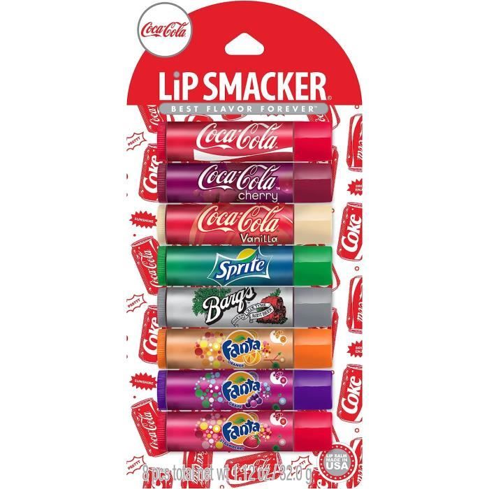 Lip Smacker Coffret cadeau Coca Cola : kit de voyage avec 6 baumes