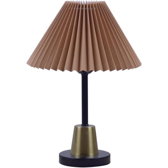 Lampe De Chevet Vintage Laiton, Lampe De Table Rétro Noir, Lampe À