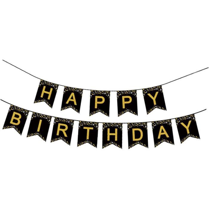 DOJoykey Bannière Joyeux Anniversaire En Toile De Jute - Guirlande Pastel Réutilisable - Décoration Fête