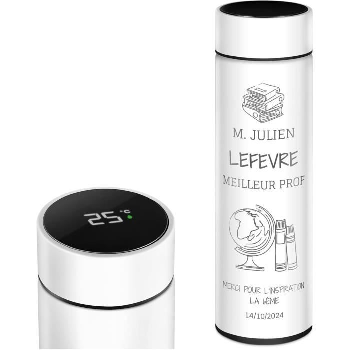 MAVERTON Mug de voyage isotherme avec gravure - Bouteille isotherme 500