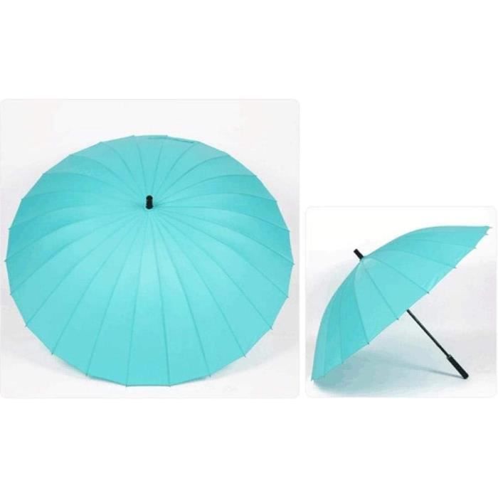 Parapluie Anti Tempete,Parapluie À Long Manche 24 Os, Grand Coupe-Vent,  Double Mât Droit[u5340]