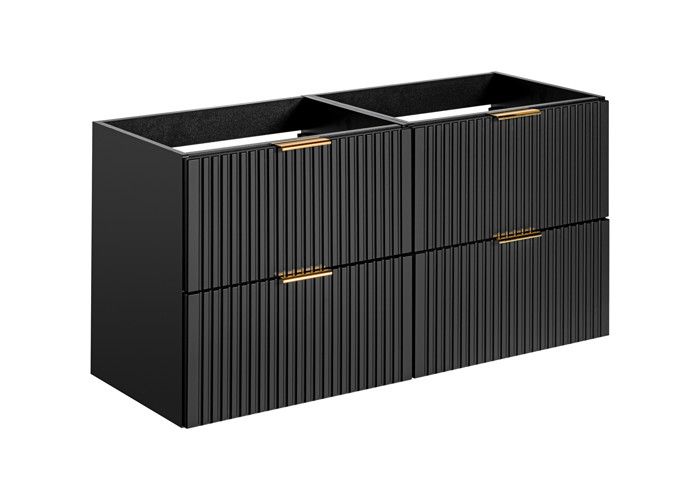 Meuble de salle de bain suspendu sous double vasque ADEL NOIR 120 cm Meuble de salle de bain suspendu sous double vasque ADEL NOIR 120 cm