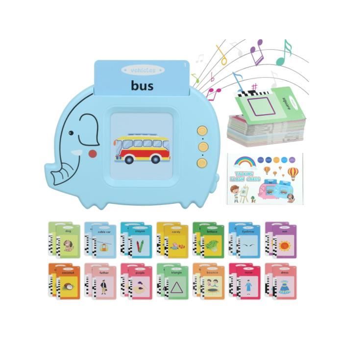 Machine à cartes Flash pour l'éducation de la petite enfance pour parler, Carte  flash parlante, bleu Anglais Français bilingue - Cdiscount Jeux - Jouets