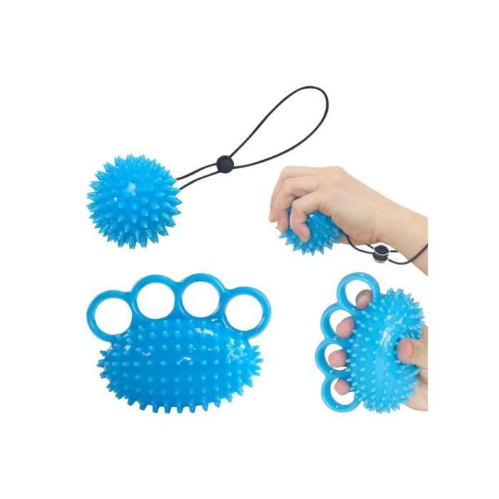 Lot De 3 Balles De Rééducation Main - Résistance 10, 20, 30kg - Anti-Stress Et Renforcement Musculaire - Matériau TPE