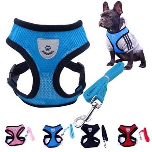 T1075 Réglable Pet Harnais Pour Chien Et Chiot Septembre Leash Sangles Du Harnais Pour Animaux Gilet Pour Petit Chien Vente Chaude