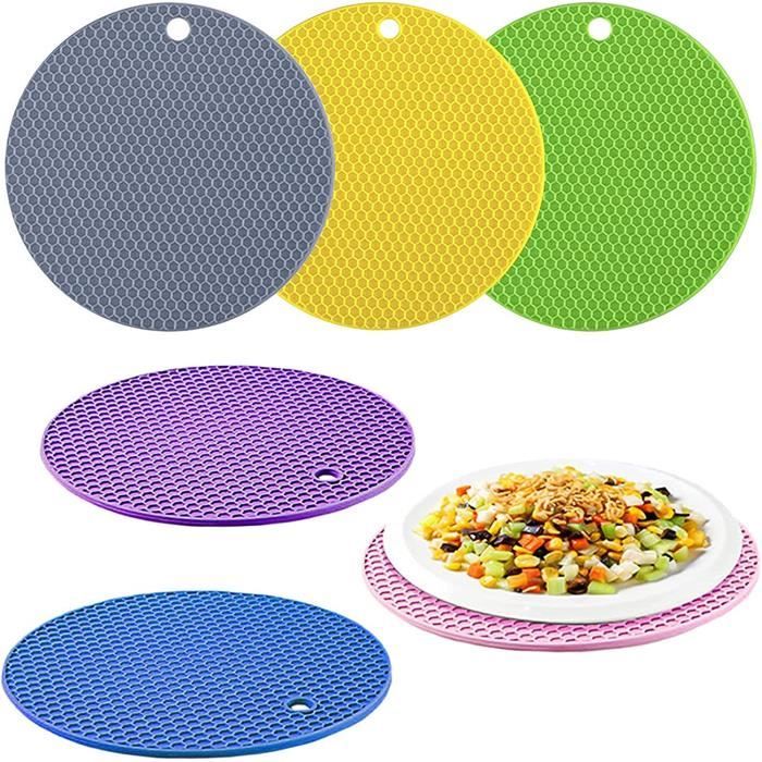 Dessous Plat Dessous De Plat Silicone Lot De 6 - Résistant à La