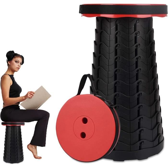 Tabouret Réglable Extérieur MUL-BOUTIQUE Tabouret Telescopique, Tabouret Pliant Portable Tabouret Nylon Charge 200kg