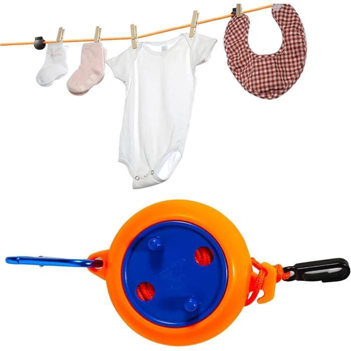 Daykit Corde à Linge Pliable Portable – 20 M D'espace Séchage, Mécanisme Easy Up, Aluminium Léger, Sac Transport Inclus