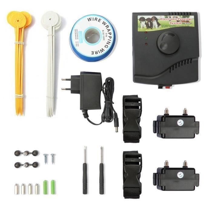 LR Cloture Electrique Pour Chien Avec 2 Colliers Anti Fugue