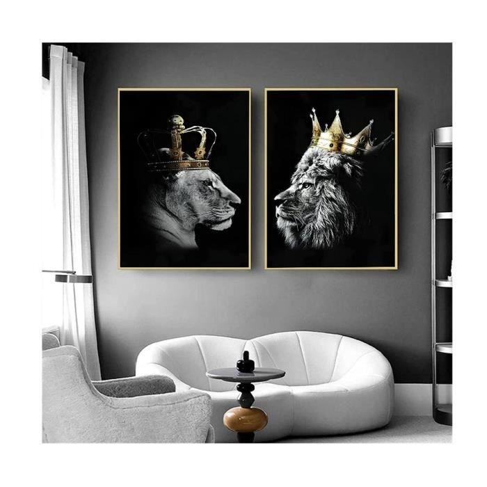 Portrait De Lion D'aique Dans La Lumière Chaude | Photo Premium