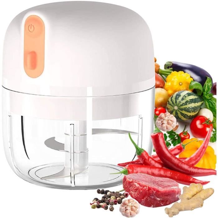 Mini Hachoir à ail électrique - Marque - Modèle - 250ml - Lame en acier inoxydable - Chargement USB
