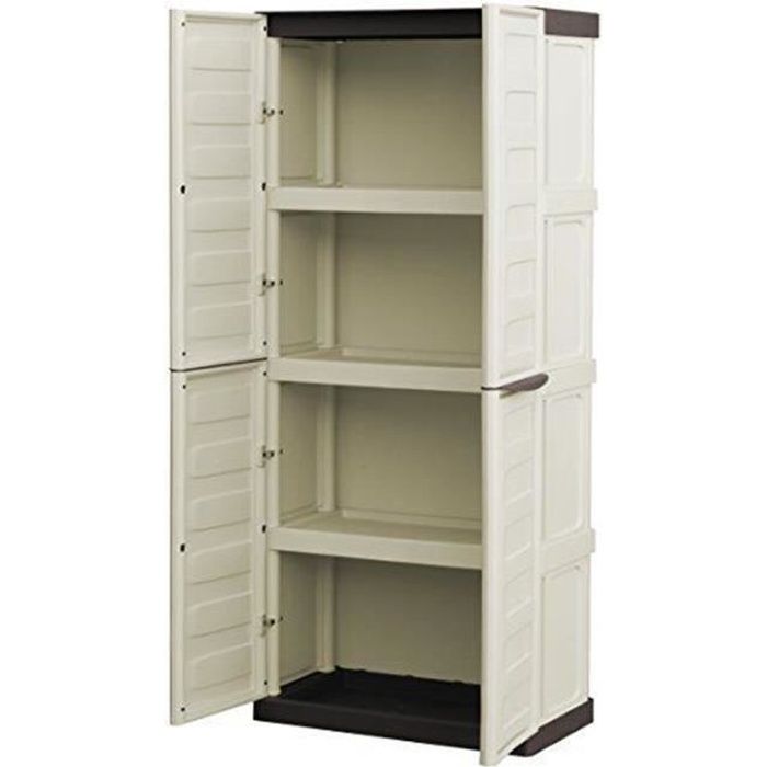 Armoire En Plastique Toutes Etageres 2 Portes Mobilier D