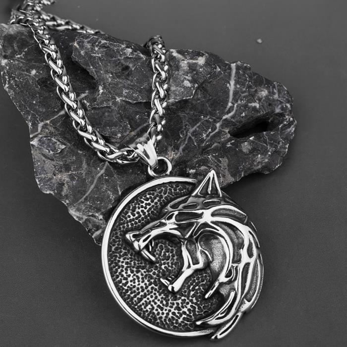 Pendentif Et Chaîne Plaqué Or Art Déco Années 1940 - Cristal Améthyste - Occasion Vintage