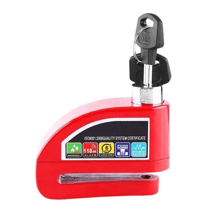 Bloc Disque Alarme Antivol Moto Bloque Disque Scooter Lock Alarme