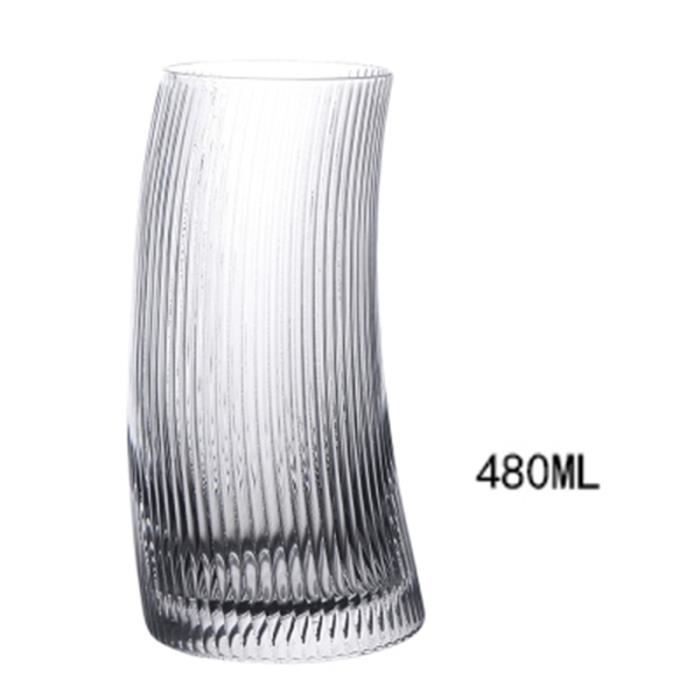 Verre à Vin Avec Paille Créatif 300ml - Transparent Pour Cocktails, Maison Et Fêtes