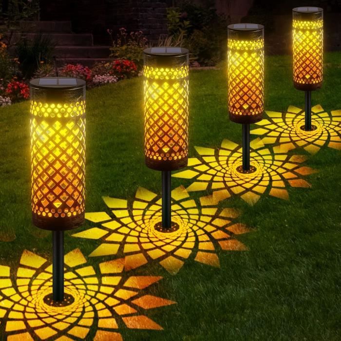 Lampe Solaire Exterieur J , Métal Halloween Decoration Noel Lumiere