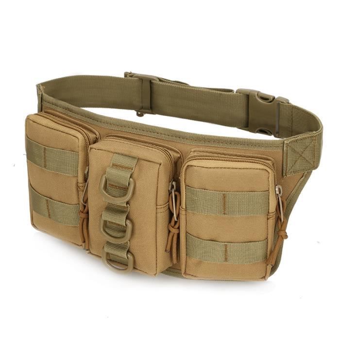 Hikeen X-Pac Sacoche Tactique Multifonction avec Mousqueton: Poche Molle Imperméable Unisexe, Pochette Ceinture EDC pour Randonnée, Chasse et Camping