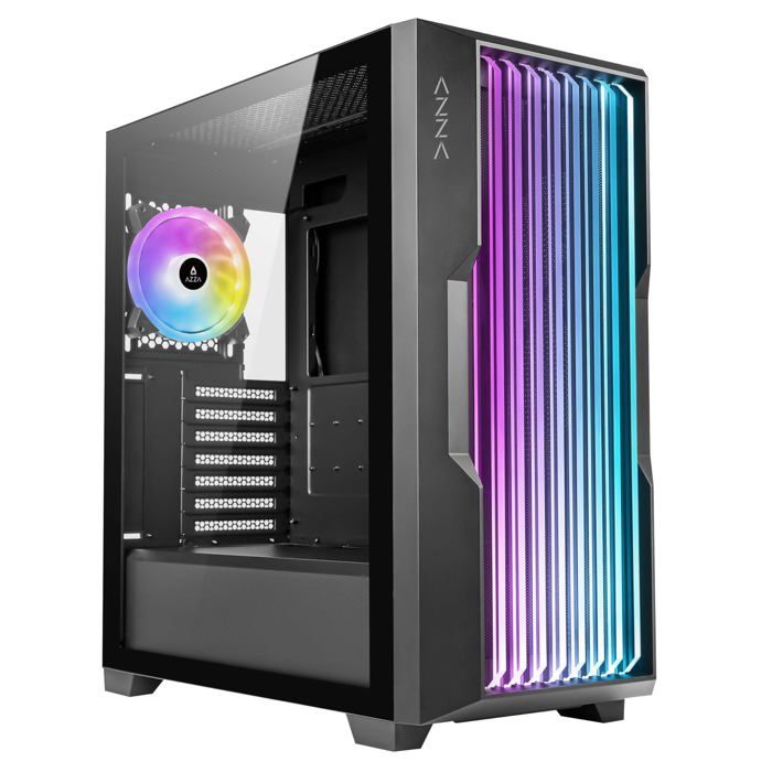 Boitier - Azza - Guardian RGB - Moyen Tour ATX - Panneau vitré - USB 3.0 - Noir