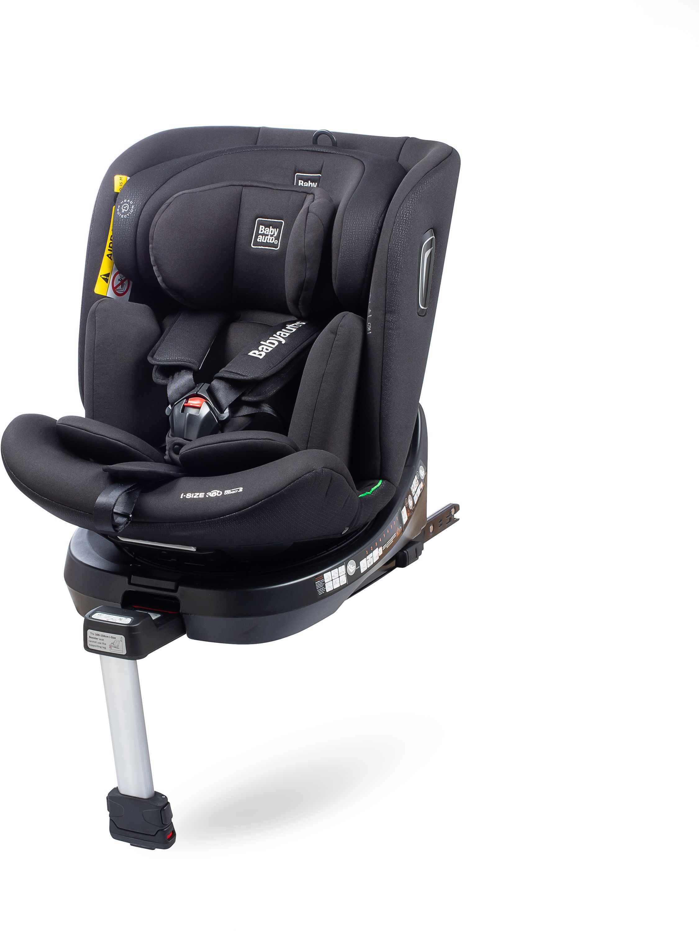Siège auto - BABYAUTO - Aitana - Groupe 0/1/2/3 - I-Size - 40/150 cm - Isofix - Pivotant 360° - Jambe de force - Noir