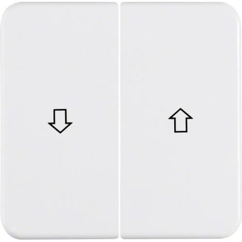 Interrupteur à bascule - BERKER - PWS 155229 WG-UP - IP44 - Blanc brillant - Pour stores