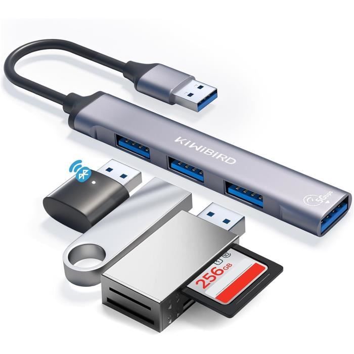 Hub Usb Vers Usb 3.0 Et 3x Usb 2.0 Transfert De Données 5gb, S Linq Noir