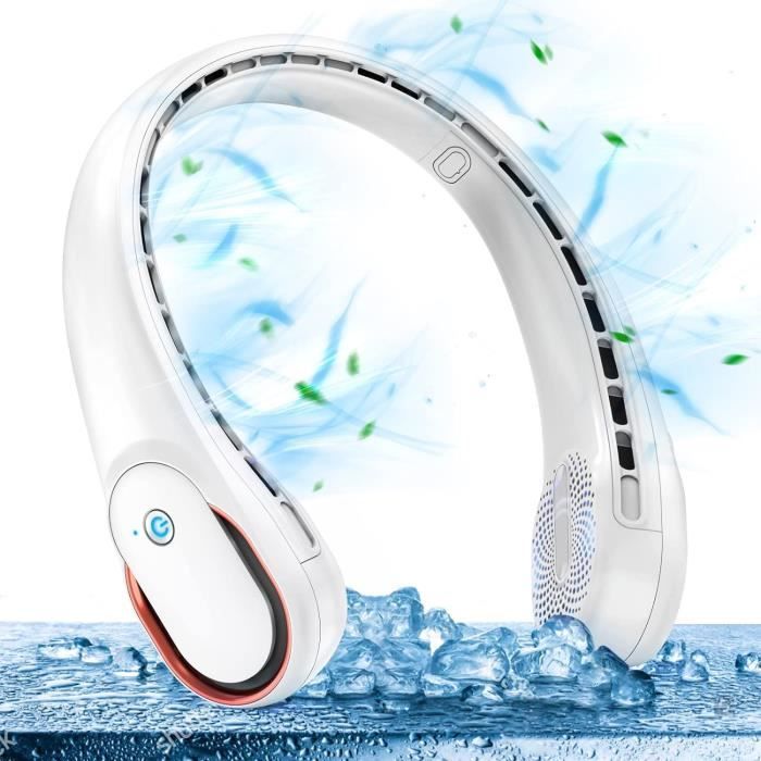 KAZATE Mini Ventilateur Portable Rechargeable - 3600mAh USB, 6 Vitesses, Silencieux, Batterie Externe, Noir - Pour Bureau et Main