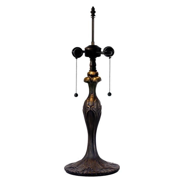 Pied de lampe lampe de table Tiffany Ø 17x55 cm Marron Métal 5LL-9319