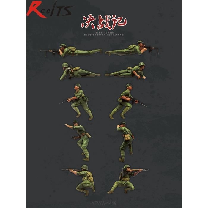 Figurine peinte d'un soldat américain patrouillant pendant la guerre du Vietnam à l'échelle 1:35 (construite et peinte par des professionnels) - France Figurine peinte d'un soldat américain patrouillant pendant la guerre du Vietnam à l'échelle 1:35 (construite et peinte par des professionnels) - France