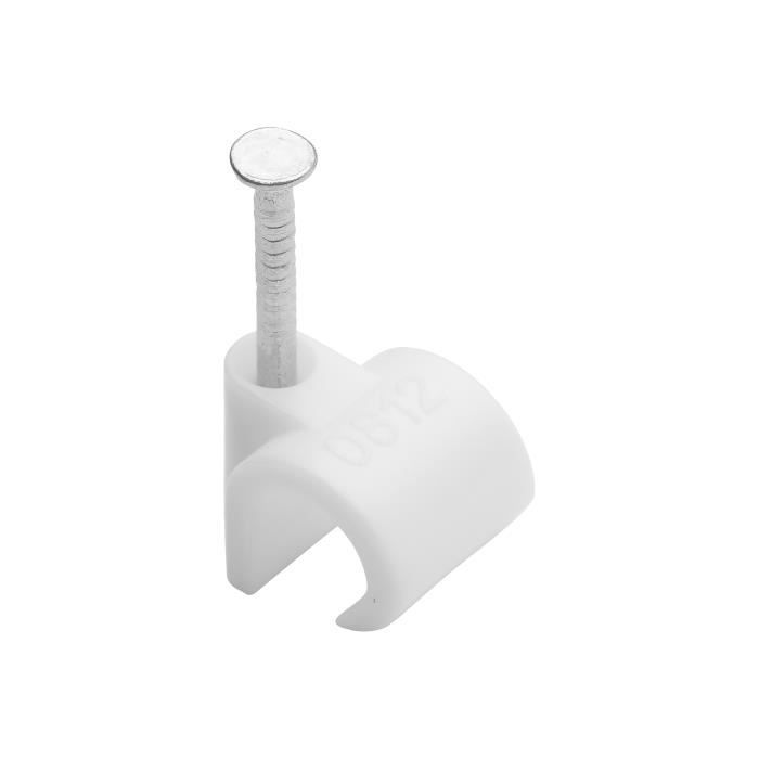Attaches Câbles Debflex - Lot De 50 Attaches Fils Ø8-12mm - Fixation Murale Pour Câbles électriques - Blanc