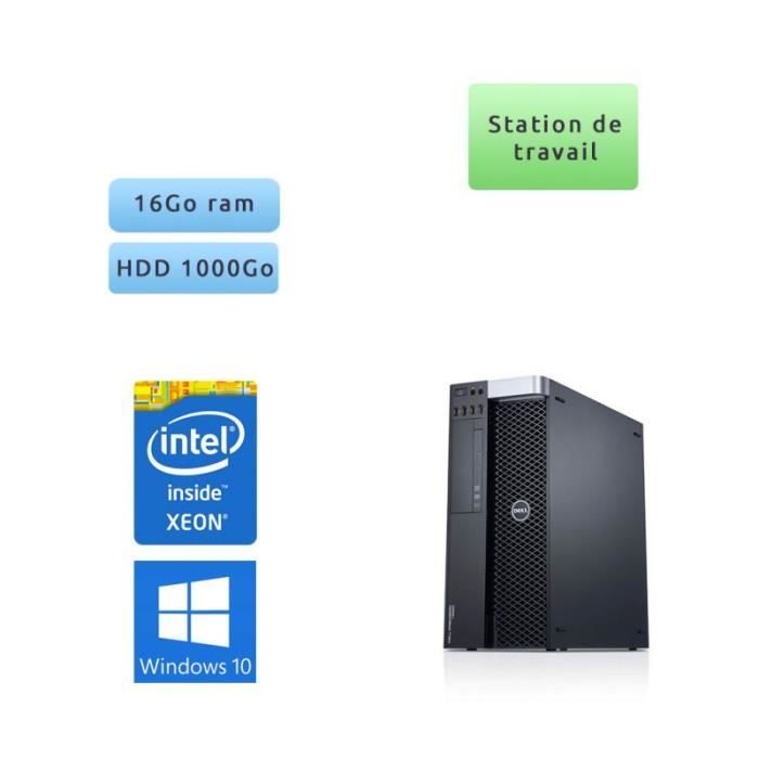 Dell Precision T5600 - Windows 10 - E5-2643 16Go 1To - Ordinateur Tour Workstation PC Reconditionné - Dell reconditionné disponible sur Cdiscount Seconde Vie