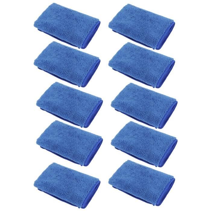 drfeify essuie-mains 10pcs serviette à main carrée bleue serviette absorbante pour salle de bain maison sports 30x30cm