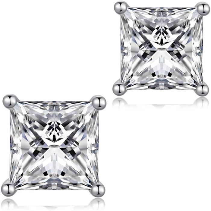 3 Paires Boucles D'oreilles Enfant Fille En Argent 925 - Formes Cœur, étoile, Papillon, Creoles - Zircon Cubique, Hypoallergénique - Boîte Cadeau Incluse
