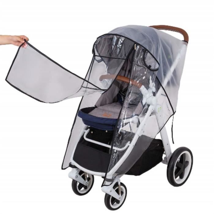 Housse de pluie pour poussette, housse transparente Housse de pluie
