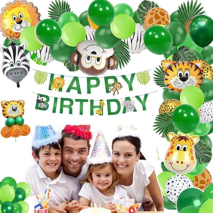 Pack Déco Anniversaire 56 Pièces – Bleu, Guirlandes Et Ballons, Neuf