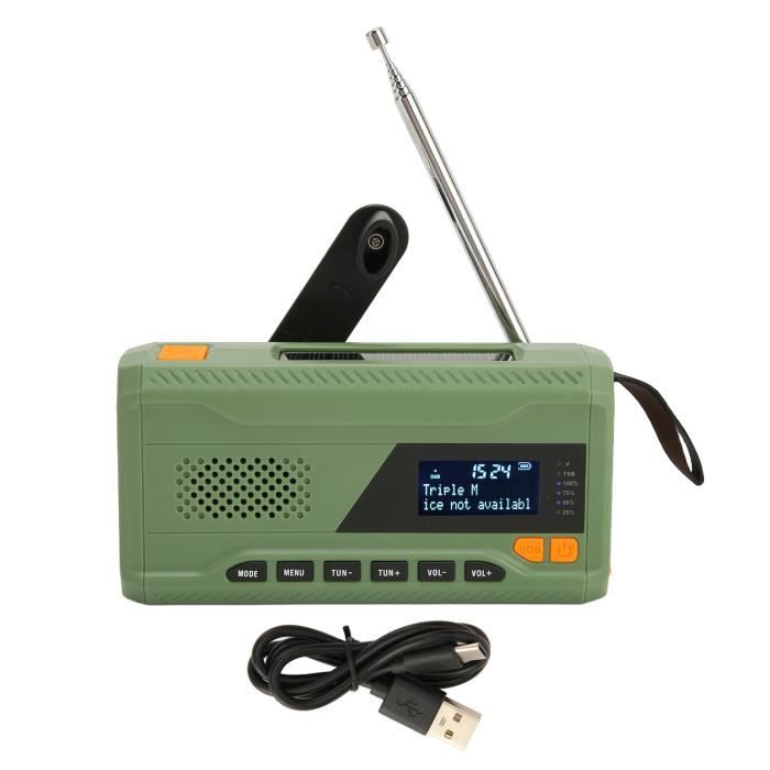 iRonsnow Radio Solaire, 4000mAh Portable Radio d'urgence à Manivelle iRonsnow Radio Solaire, 4000mAh Portable Radio d'urgence à Manivelle