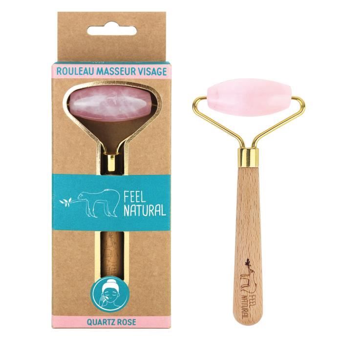 Coffret Nature & Découverte Duo Massage - Roll-on Et Gua Sha En Quartz Rose - Neuf