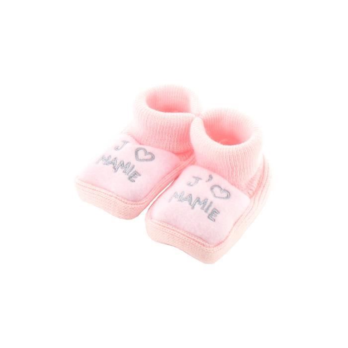 Chaussons Pour Bebe 0 A 3 Mois Rose J Aime Mamie Rose Cdiscount Chaussons Pour Bebe 0 A 3 Mois Rose J Aime Mamie Rose Cdiscount