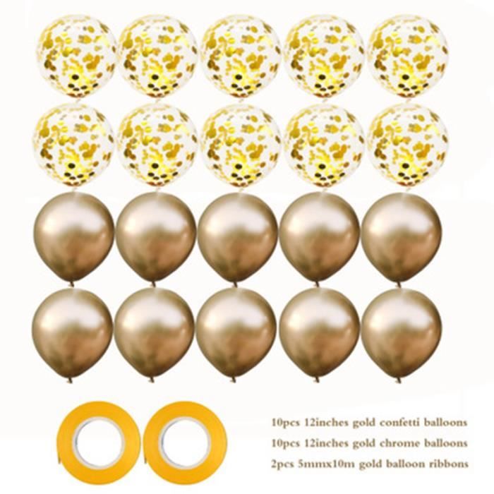 22pieces D Or Ballons Air Ballons Deco Anniversaire Ballon D Helium Confettis Fete D Anniversaire Decoration Enfants Boules Cdiscount Maison