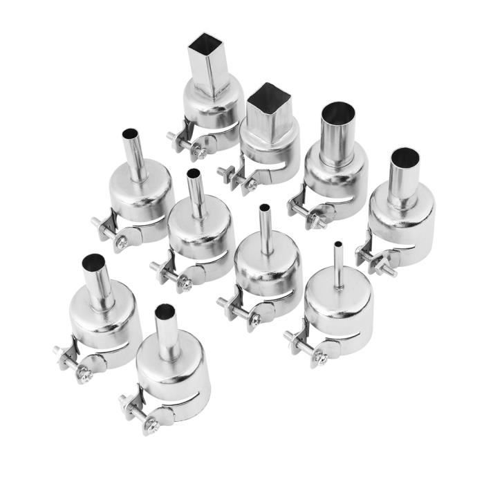 JIN-8 Pcs En Acier Inoxydable Buse De Pistolet à Air Chaud Buse Résistant à La Chaleur Pour 850